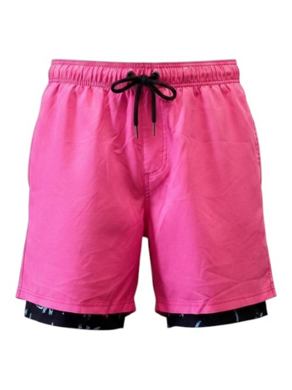 Island Haze Men's Pink Swim Shorts with Contrast Compression Liner Medium